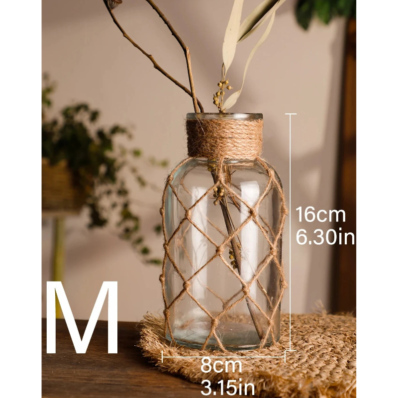 Rustic Hanging Glass Vase