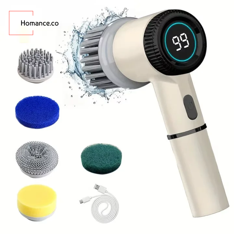 5-in-1 Power Cleaning Tool – Stop Scrubbing. Clean Faster.